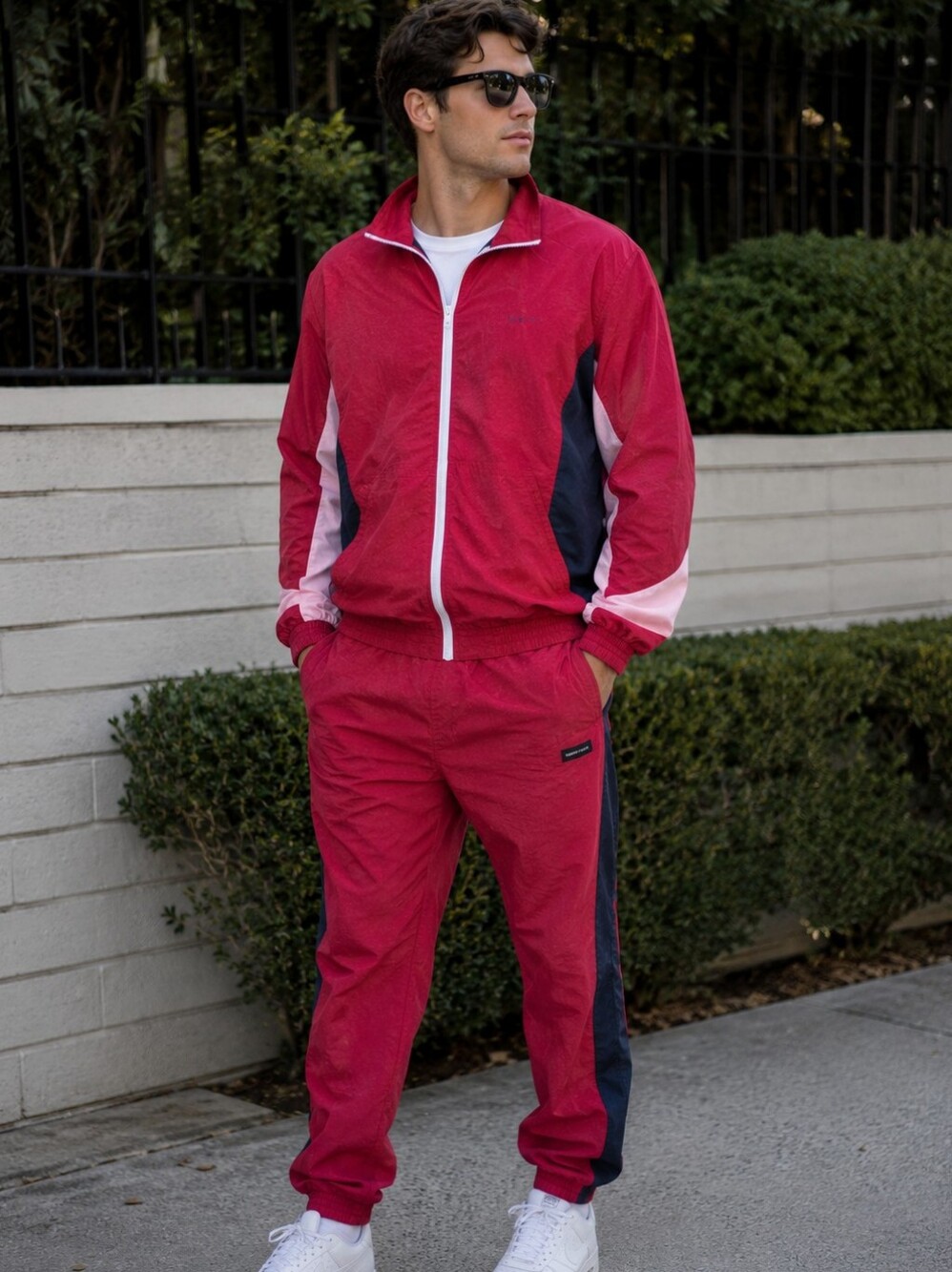 NWT Barney Cools Red Quick Track Suit Set Large